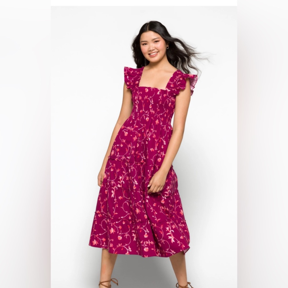 Hill House Nap Dress in burgundy